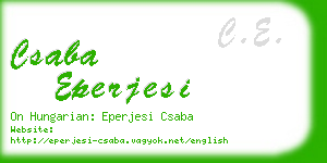 csaba eperjesi business card